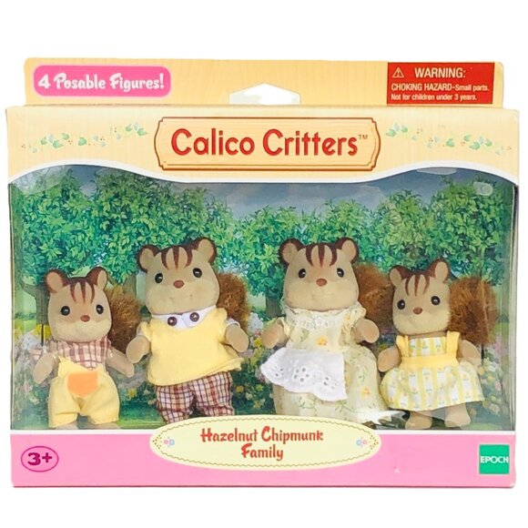 Calico Critters Hazelnut Chipmunk Family New in Box - Picture 1 of 12